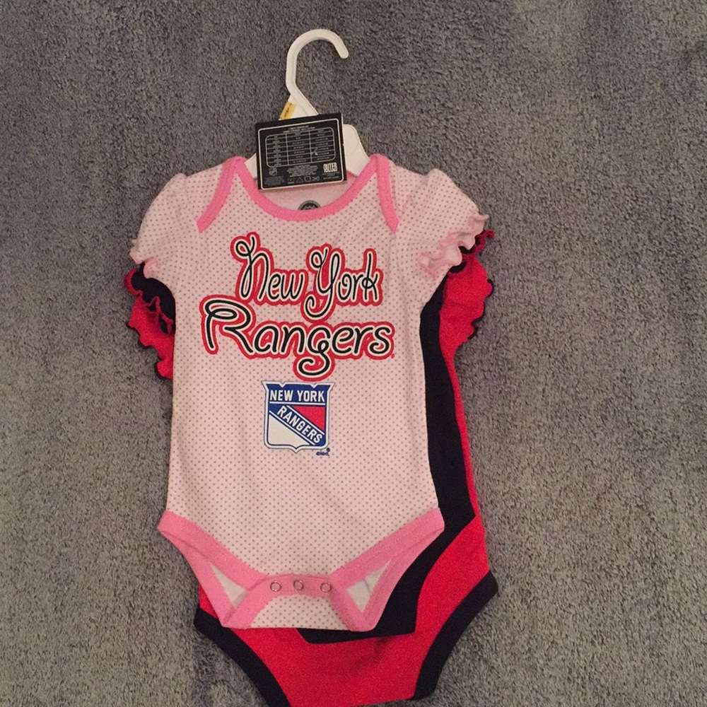 NWT 3pc NY Rangers onesies